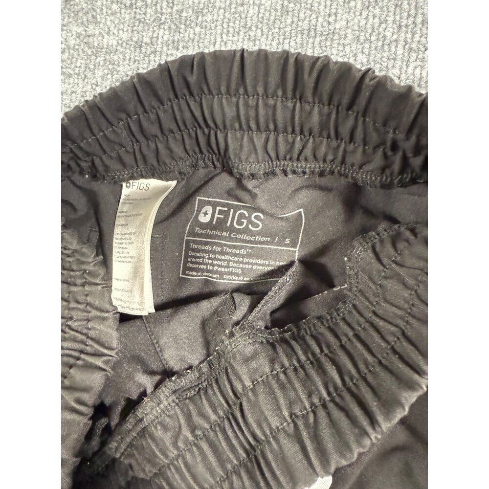 FIGS High Waisted Zamora Jogger Scrub Pants Black Size Small - Picture 4 of 6